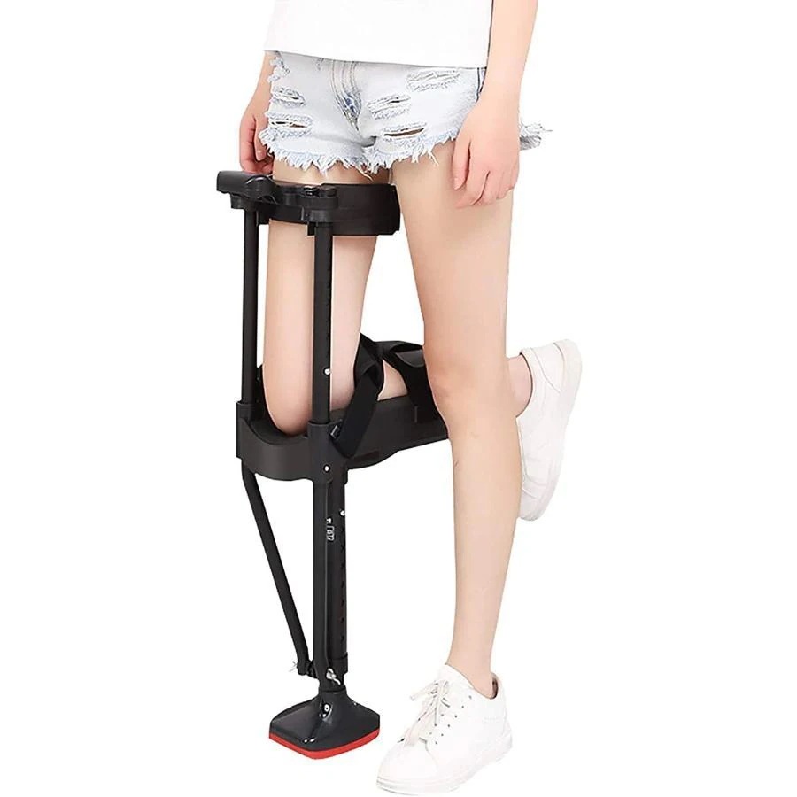 【2枚購入で100円OFF】操舵可能な膝歩行器片脚伸縮ハンズフリー松葉杖松葉杖代わりとなる滑り止め膝足首骨折捻挫ふくらはぎ歩行サポート