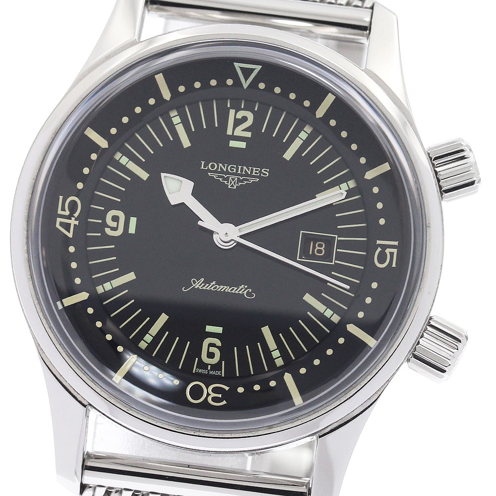 ロンジン LONGINES L3.374.4 レジェンドダイバー デイト 自動巻き メンズ 箱・保証書付き_958405【中古】