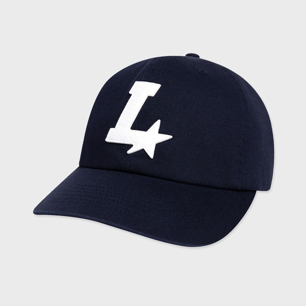 LMC Lスターアップリケロゴ 6パネルキャップネイビー