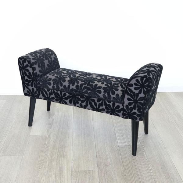 ベンチ スツール 椅子 アームスツール 幅93 花柄 チェア ソファ サロンチェア ブライダルベンチ 玄関ベンチ エントランスチェア ベッドサイド エステサロン 14,256円