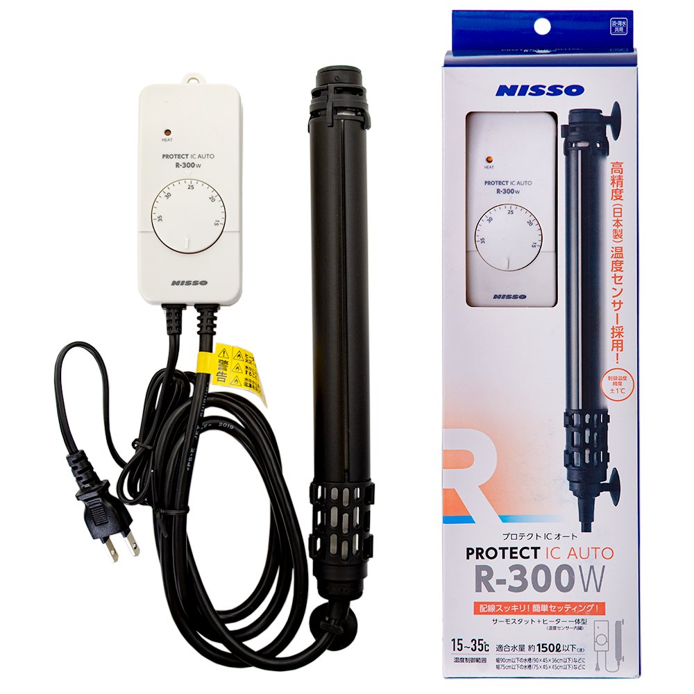 ニッソー　プロテクトＩＣオート　Ｒ－３００Ｗ　サーモスタット一体型　ー１５０Ｌ以下水槽用　アクアリウム　ヒーター　熱帯魚　水槽　ＣＲＣ10―23―20―50―00