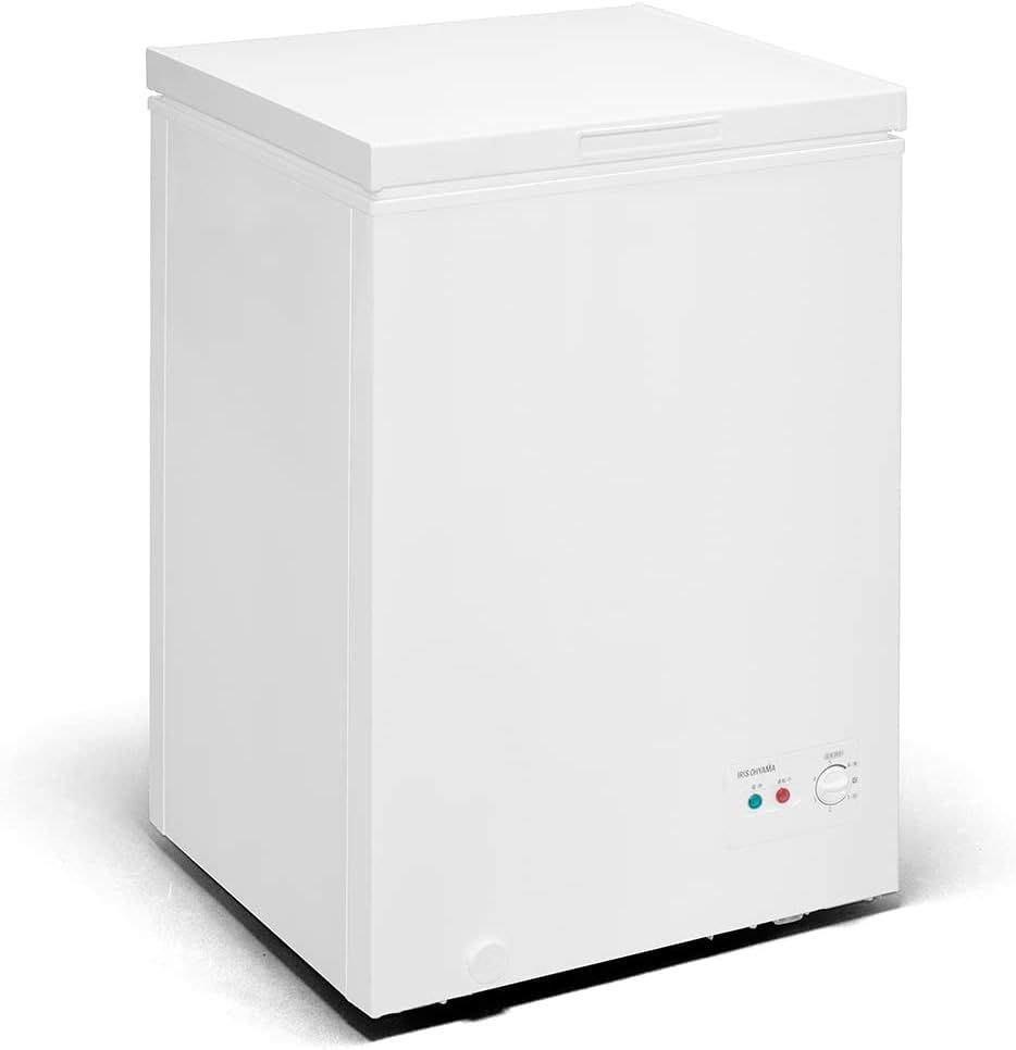 冷凍庫 100L 上開き ICSD-10B-W ホワイト 静音 大容量 コンパクト