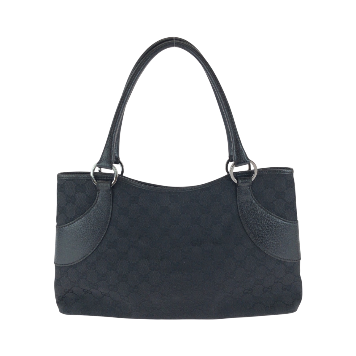 ブラック 黒 シルバー金具 GGキャンバス 113015 トートバッグ ハンドバッグ レディース 502187