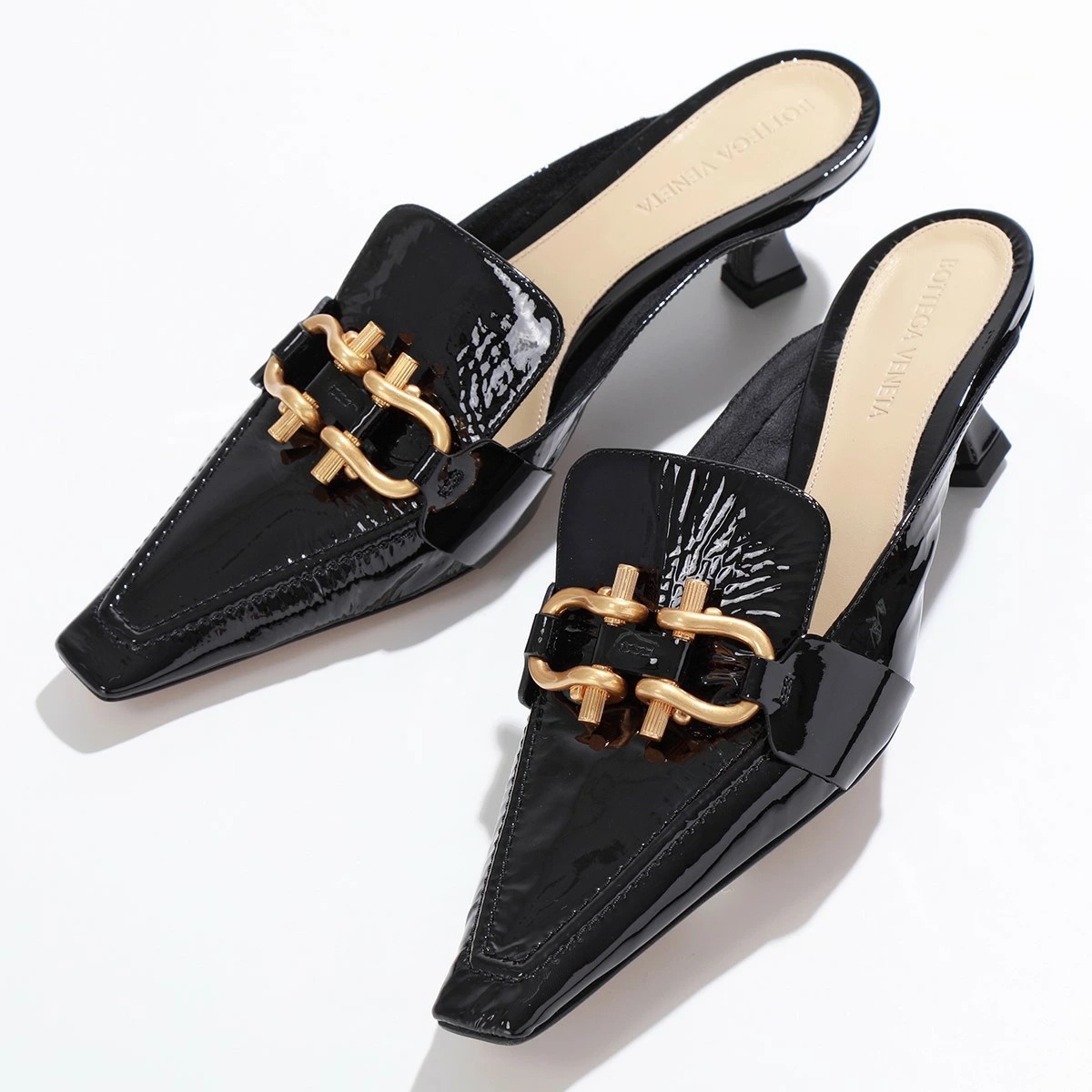 BOTTEGA VENETA ボッテガヴェネタ ミュール MADAME PUMP マダム 740026 V28Q0 レディース エナメル シューズ 靴 1000/BLACK