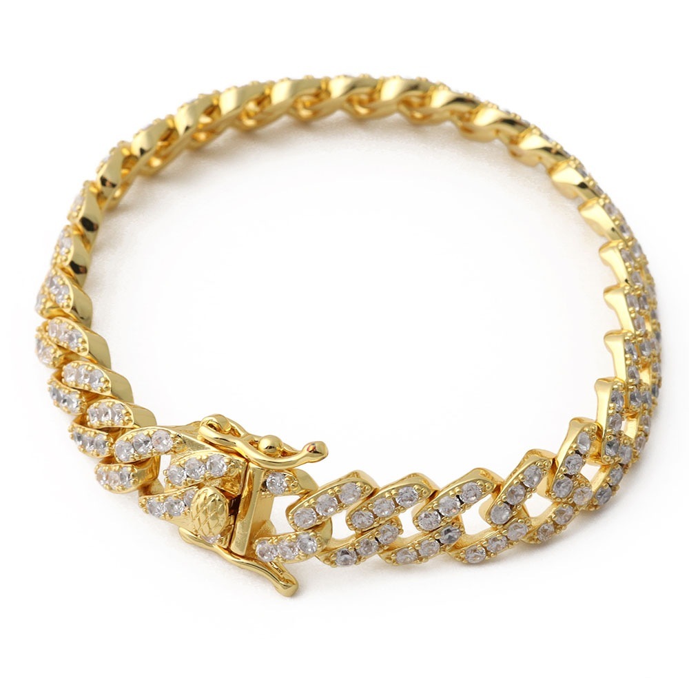 喜平 パヴェブレスレット [b355-gold]