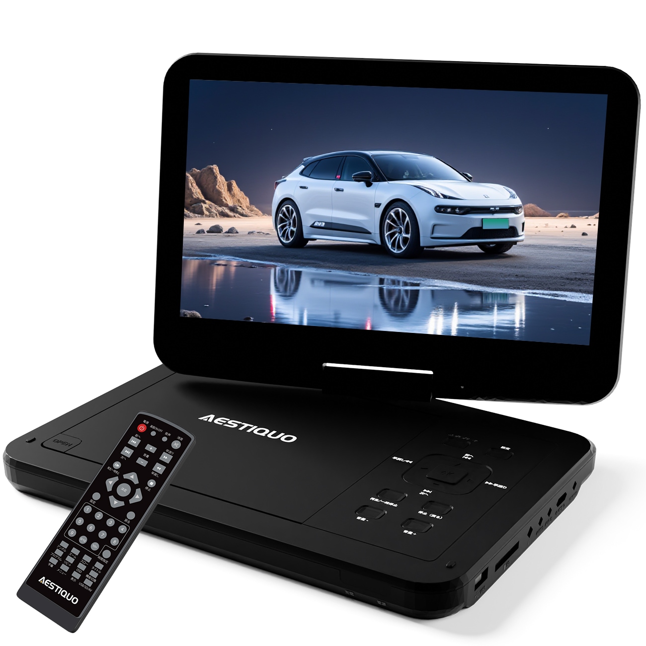 【2025年新機種】ポータブルDVDプレーヤー 12.5型 10.5インチ液晶 リージョンフリー CPRM対応 5時間連続 レジューム機能 270度回転 TV同期可能