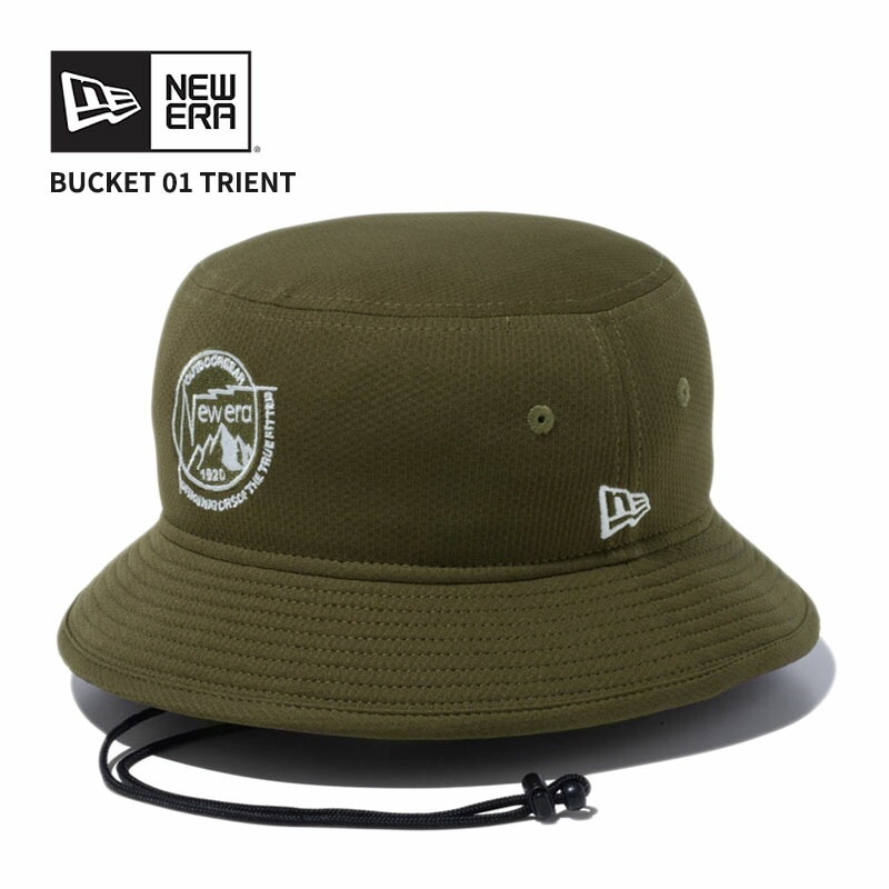 ニューエラ バケットハット バケハ NEW ERA バケット01 TRIENT オリーブ アウトドア ハット 帽子