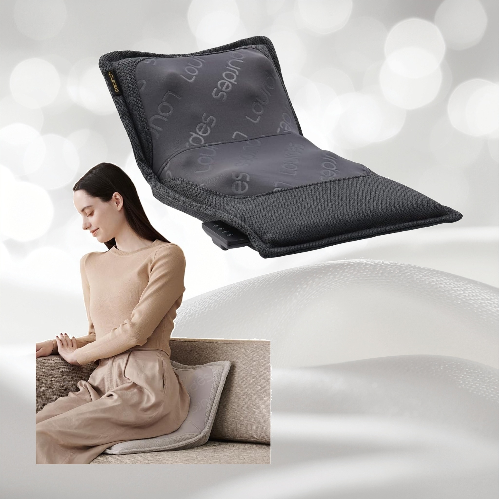 アテックス ATEX マッサージ器 ルルド マッサージシート マッサージチェア 腰 お尻 背中 全身 プレミアムシートマッサージャー ダークグレー AX-HPL368dg ヒーター搭載 ホットマッサー