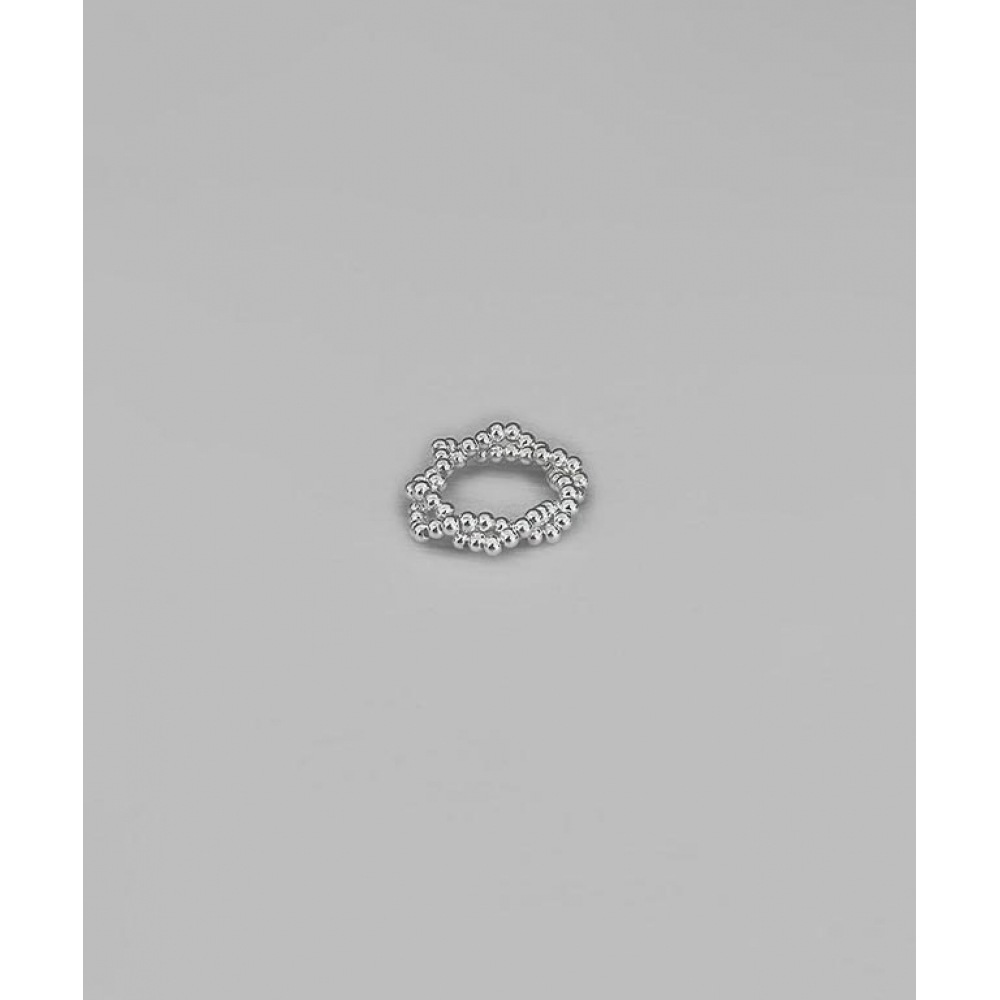 ブラックアップ (シルバー925) ラミンツイストミニボールバンディングリング 4,110円