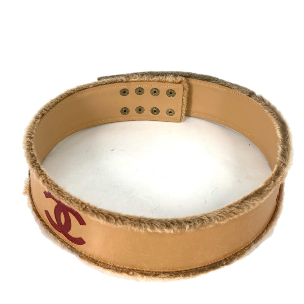 ベルト CC ココマーク 01A レザー ベージュ