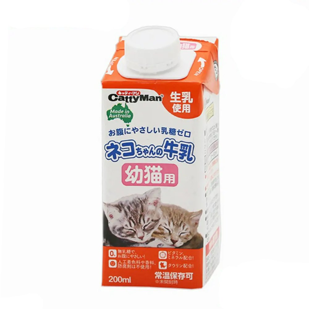 キャティーマン　ネコちゃんの牛乳　幼猫用　２００ｍｌX２４本　キャットフード　ＣＲＣ35―04―30―00―00