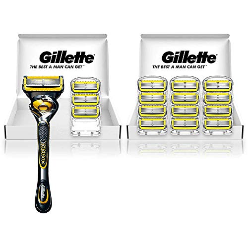 ジレット プロシールド マニュアル 髭剃り カミソリ 男性 本体+替刃16個付 【Amazon.co.jp限定】