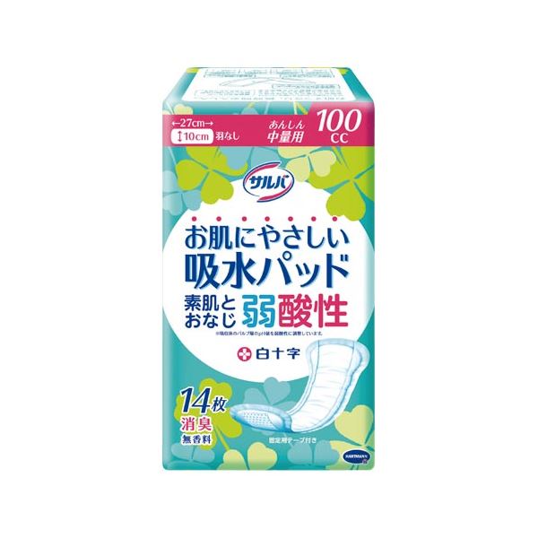 （まとめ）白十字 サルバお肌にやさしい吸水パッド100cc[x10セット]