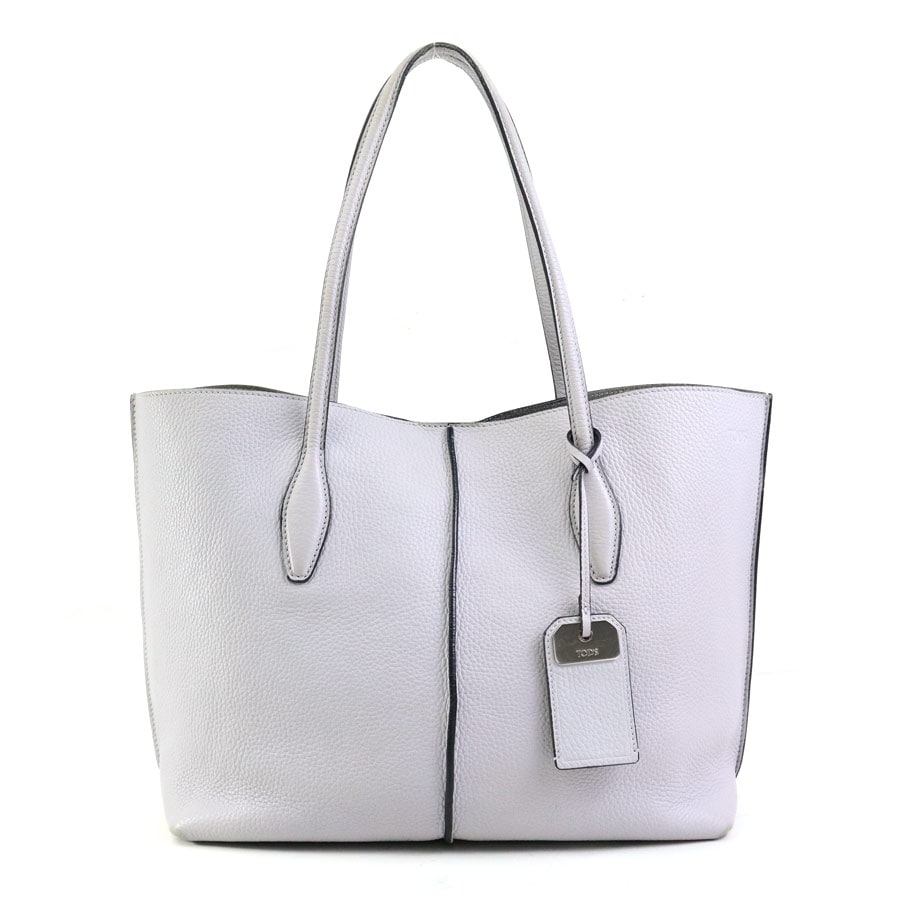 トッズ TOD’S ハンドバッグ レザー グレー レディース h30503a