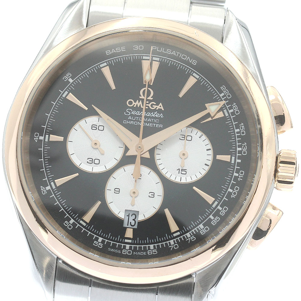 オメガ OMEGA 221.20.42.40.01.002 シーマスター アクアテラ クロノグラフ デイト 自動巻き メンズ _877477【中古】