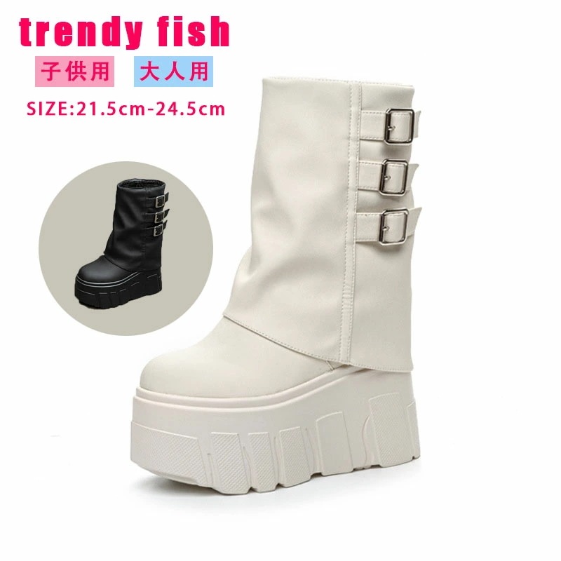 厚底 ブーツ レディース エンジニア ヒールなし 本革ブーツ ラウンドトゥ 身長アップ カジュアルシューズ 14cm 歩きやすい きれいめ ショートブーツ レディース 女の子 細身 美脚 ハイカット