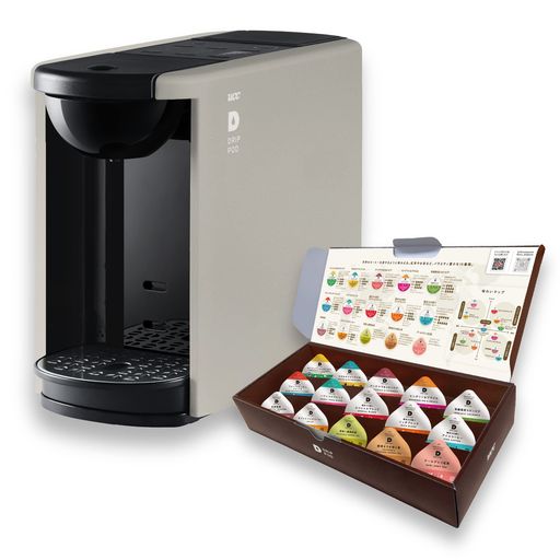 【AMAZON.CO.JP限定】UCC ドリップポッド カプセル式コーヒーマシン EC DP03クールグレー(H)AMAZON限定カラー + テイスティングキット15P 【コーヒーメーカー】