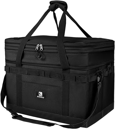 キャンプ ソフトコンテナ　収納 ツールボックス アウトドア 大容量 ギアコンテナ ギアケース 拡張できるサイズ 自立 仕切り板付き PU底部 ショルダーベルト付き 実用的 父の日 ギフト プ