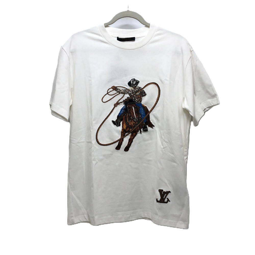 半袖Ｔシャツ 1AFXNM グラフィックエンブロイダード 刺繍シャツ Tシャツ 半袖 コットン ホワイト