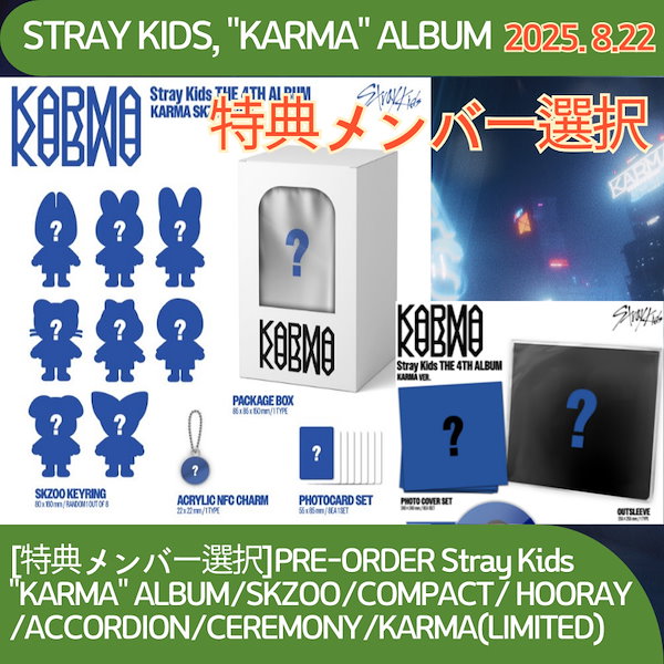 Stray Kids KARMA ポップアップ 購入特典トレカ コンプ ラキドロ