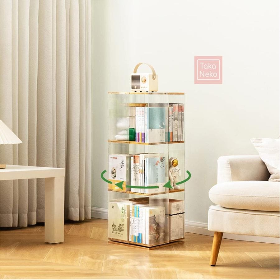 回転本棚 本棚 コミックラック 漫画収納 が ディスプレイ書棚 コミック本棚 収納 回転式書棚 本棚収納棚 書棚 回る本棚 絵本棚 ブックシェルフ CDラック DVDラッ