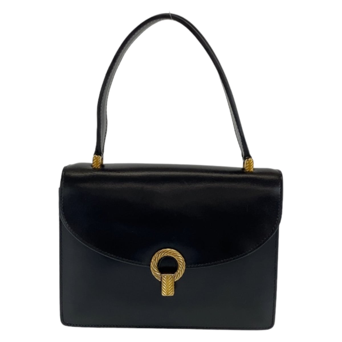 美品 ヴィンテージ オールドグッチ アコーディオン ブラック 黒 ゴールド金具 レザー ハンドバッグ ショルダーバッグ レディース 404381