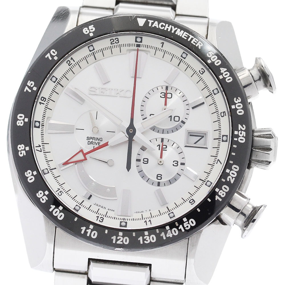 セイコー SEIKO SAEA001/5R86-0AL0 ブライツ アナンタ クロノグラフ パワーリザーブ スプリングドライブ メンズ 箱・保証書付き_958418【中古】