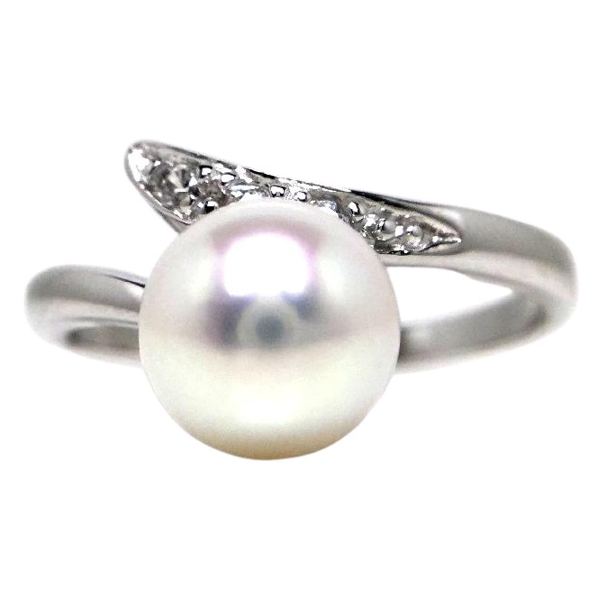 [Isowa Pearl] 老舗の真珠専門店・アコヤ真珠 フリーサイズ リング 指輪 6.5-7.0mm ホワイト シルバー 52001 FID5693038