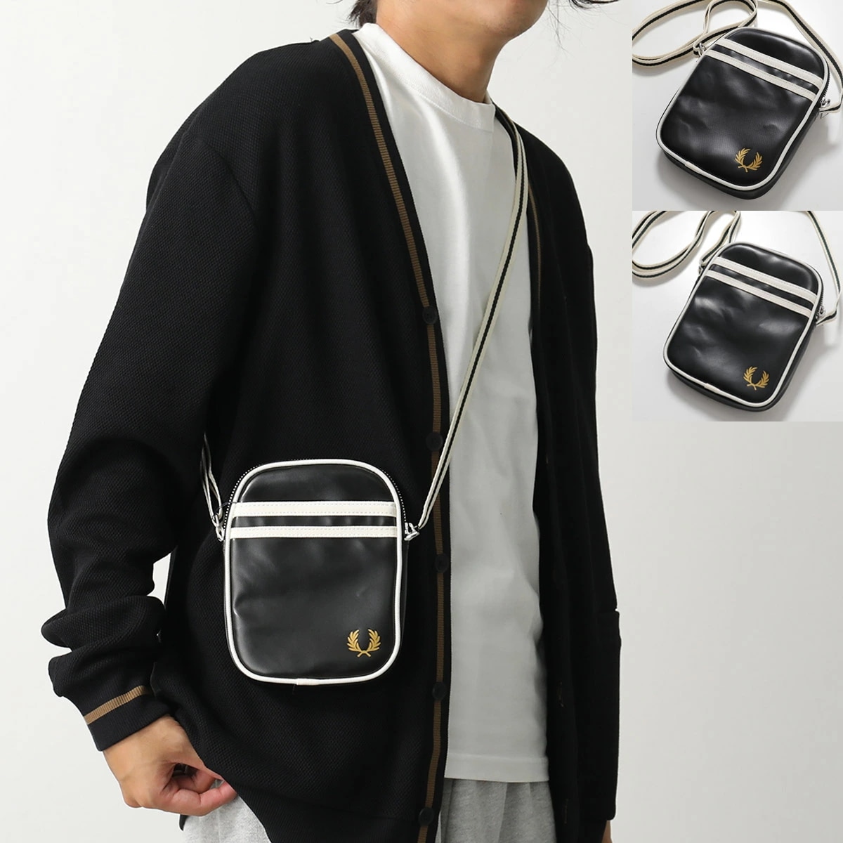FRED PERRY フレッドペリー ショルダーバッグ Classic Small Side Bag クラシック スモール サイド L1179 メンズ ローレルリース 鞄 カラー2色
