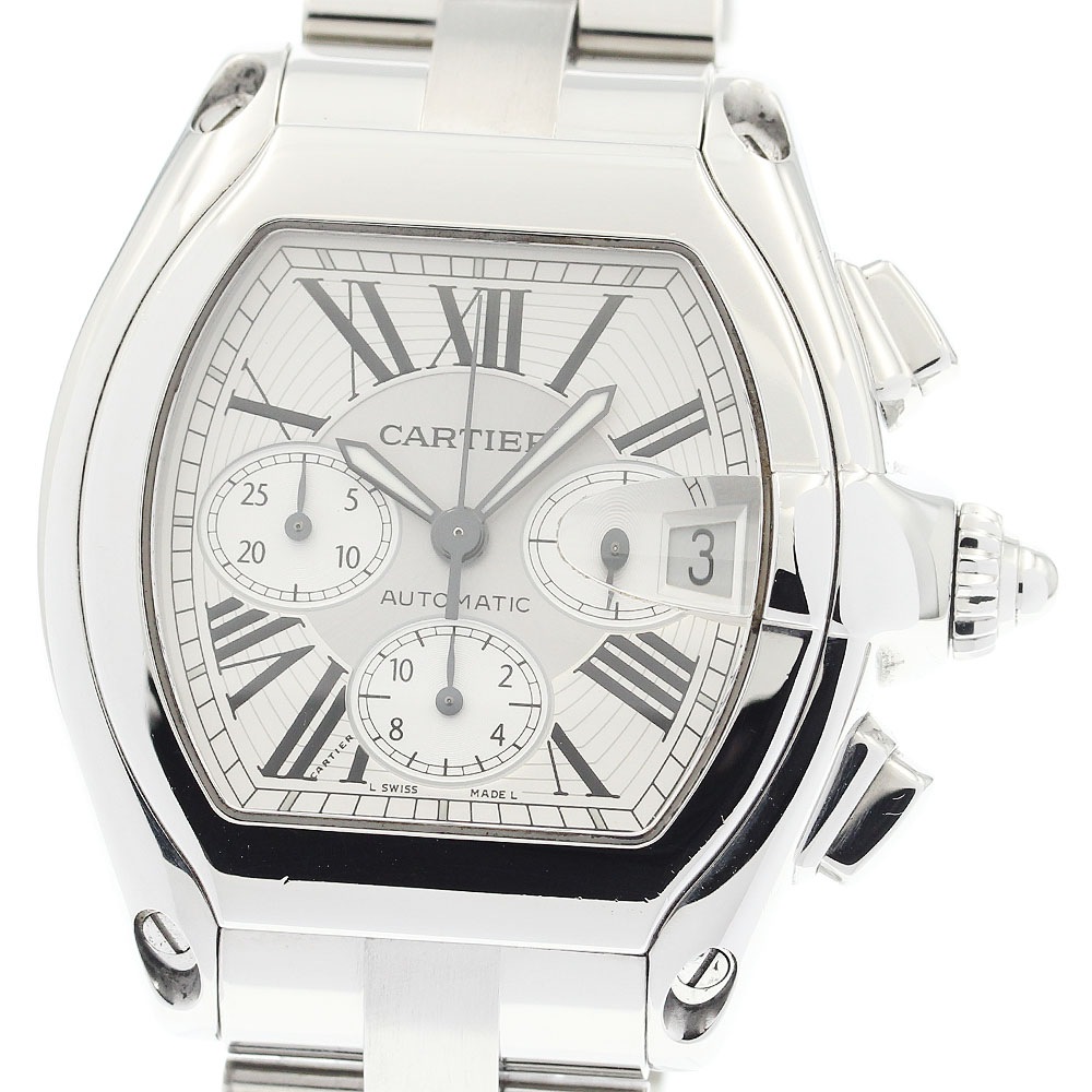カルティエ CARTIER W62019X6 ロードスターXL クロノグラフ 自動巻き メンズ 良品 _890494【中古】