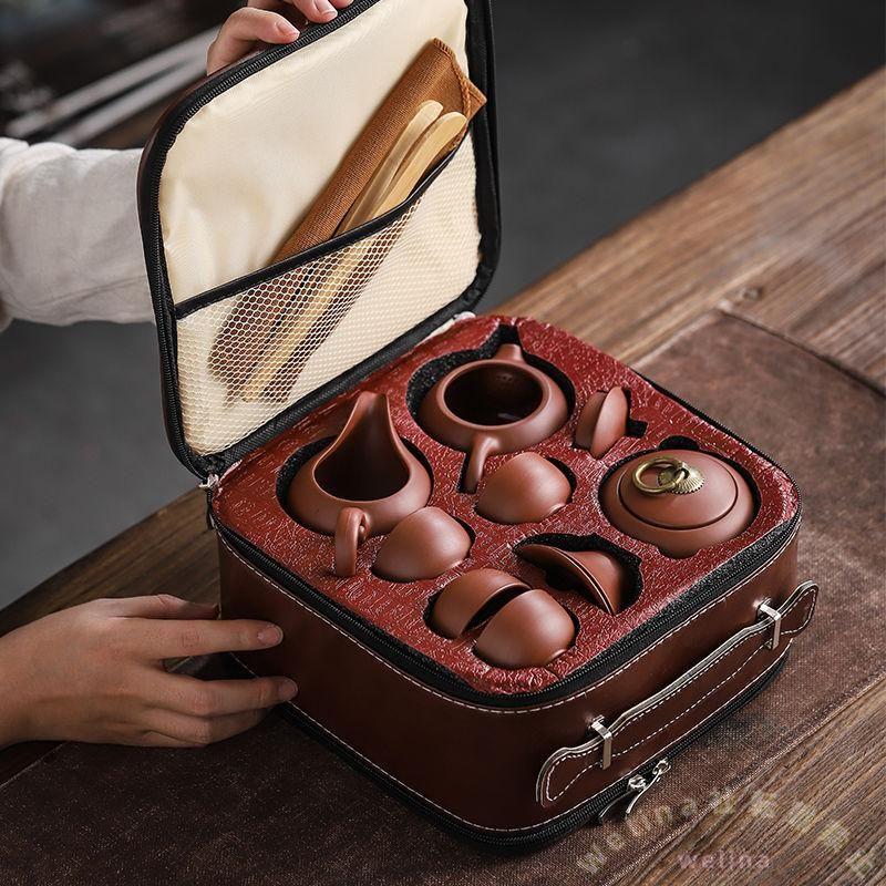 番茶器セット 陶器ティーセット 急須ティーカップ茶こし付き Welina 収納バッグ付きで旅行にも 和風デザインで来客用にも映える茶器