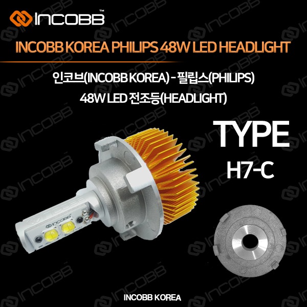 INCOBB KOREA PHILIPS 48W LED HEADLIGHT H7-C