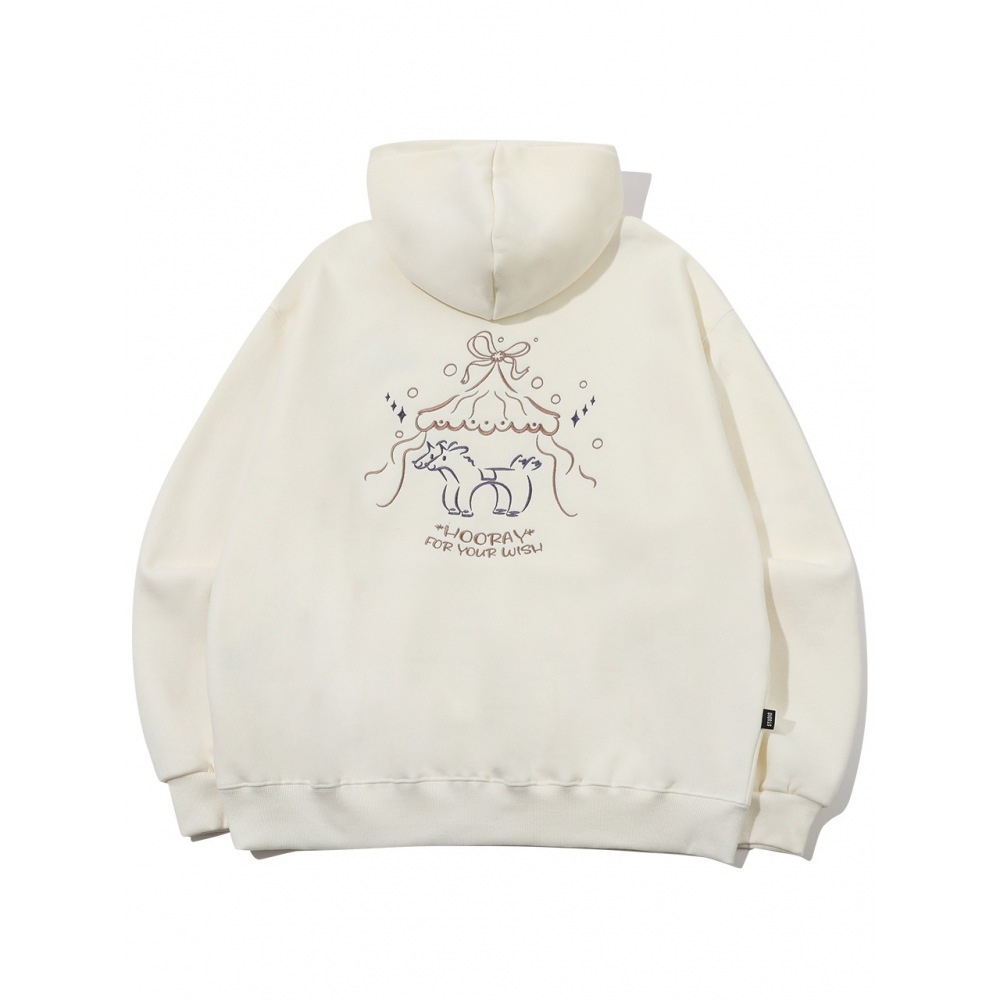 CPGN ハーベイホースエンブロイダリーフーディークリーム