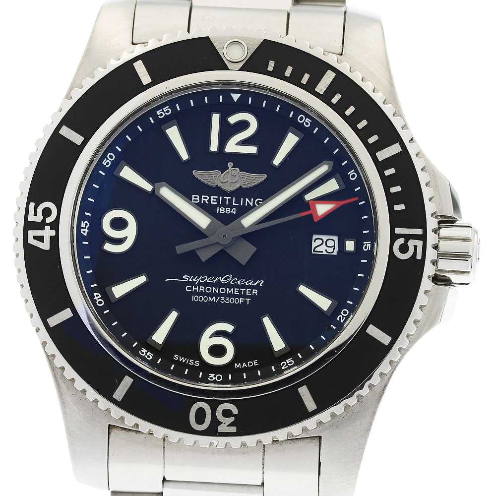 ブライトリング BREITLING A17367 スーパーオーシャン 44 デイト 自動巻き メンズ 保証書付き_951881【中古】