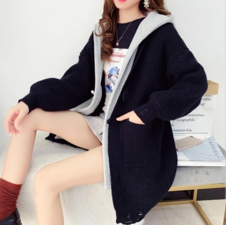 秋新作セーター シック ルーズ ジャケット かわいい 大人可愛い きれいめ シンプル 大人 上品 6,528円