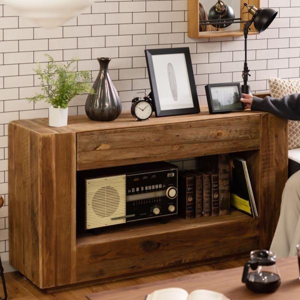 コンソールテーブル 収納 引き出し付き 玄関 古材 花台 おしゃれ 幅140cm 収納付き ナチュラル シンプル アンティーク 什器