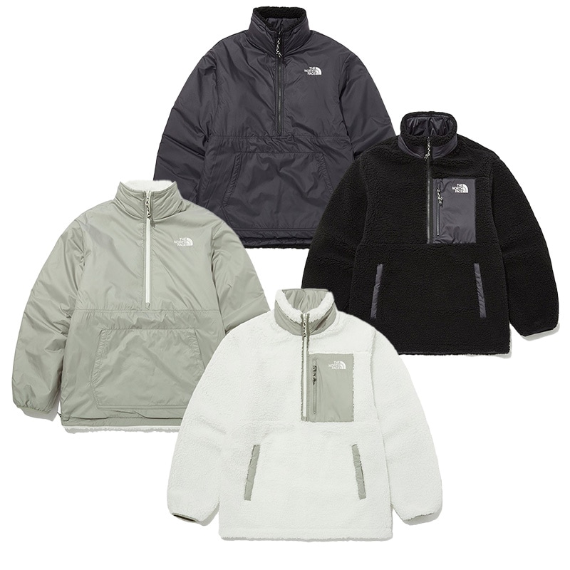 NJ4FP56 PLAY GREEN RVS FLEECE ANORAK フリース アノラック ジャケット 長袖 ファッション コーディ 日常 デイリー メンス レディース 男女共用