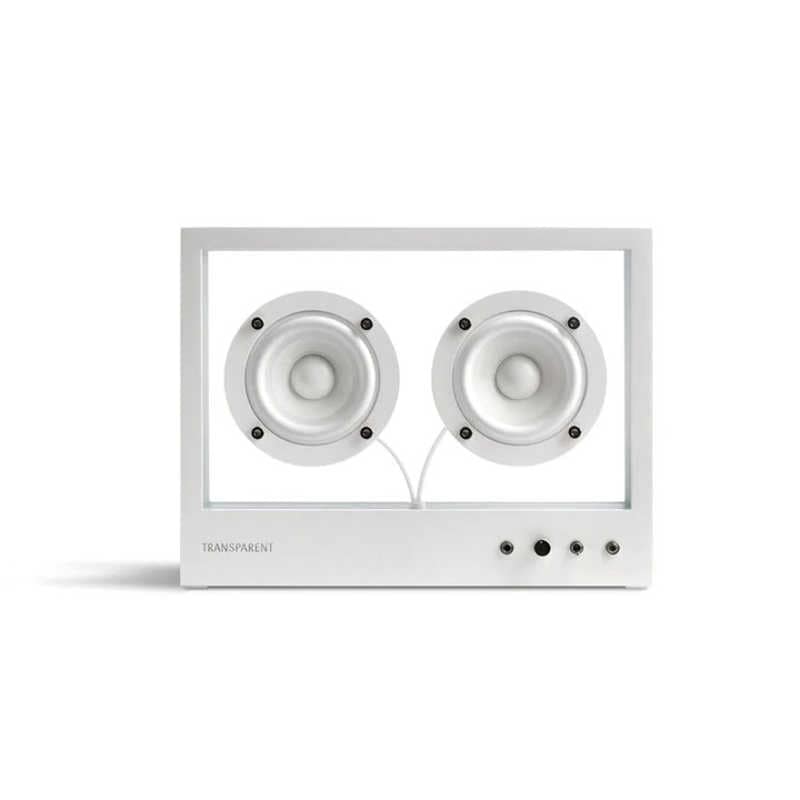 TRANSPARENTSPEAKER　Bluetoothスピーカー SMALL TRANSPARENT SPEAKER ホワイト 　TPS-02