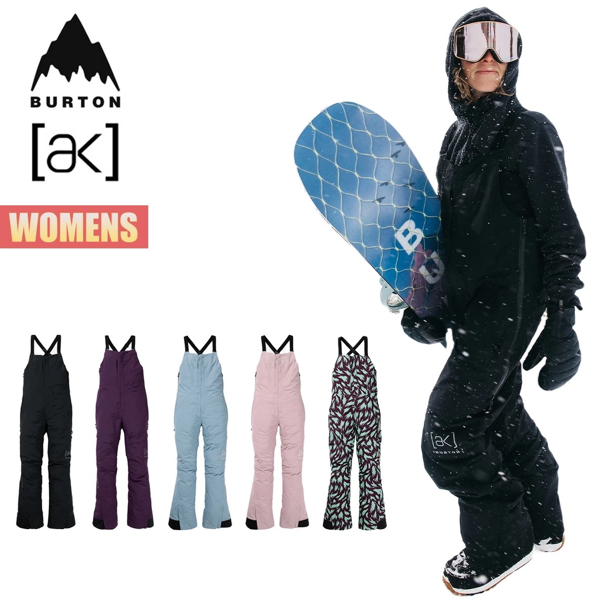 スノーボードウェア レディース ビブパンツ 24-25 Burton [ak] ゴアテックス 2レイヤー キミー W25JP-212841 Womens