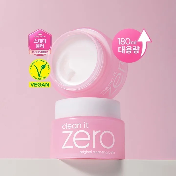 大容量ダブル構成）クリーンイットゼロ フォアクレンジングバーム 180ml×2個セット 低刺激 ディープクレンジング ピンク