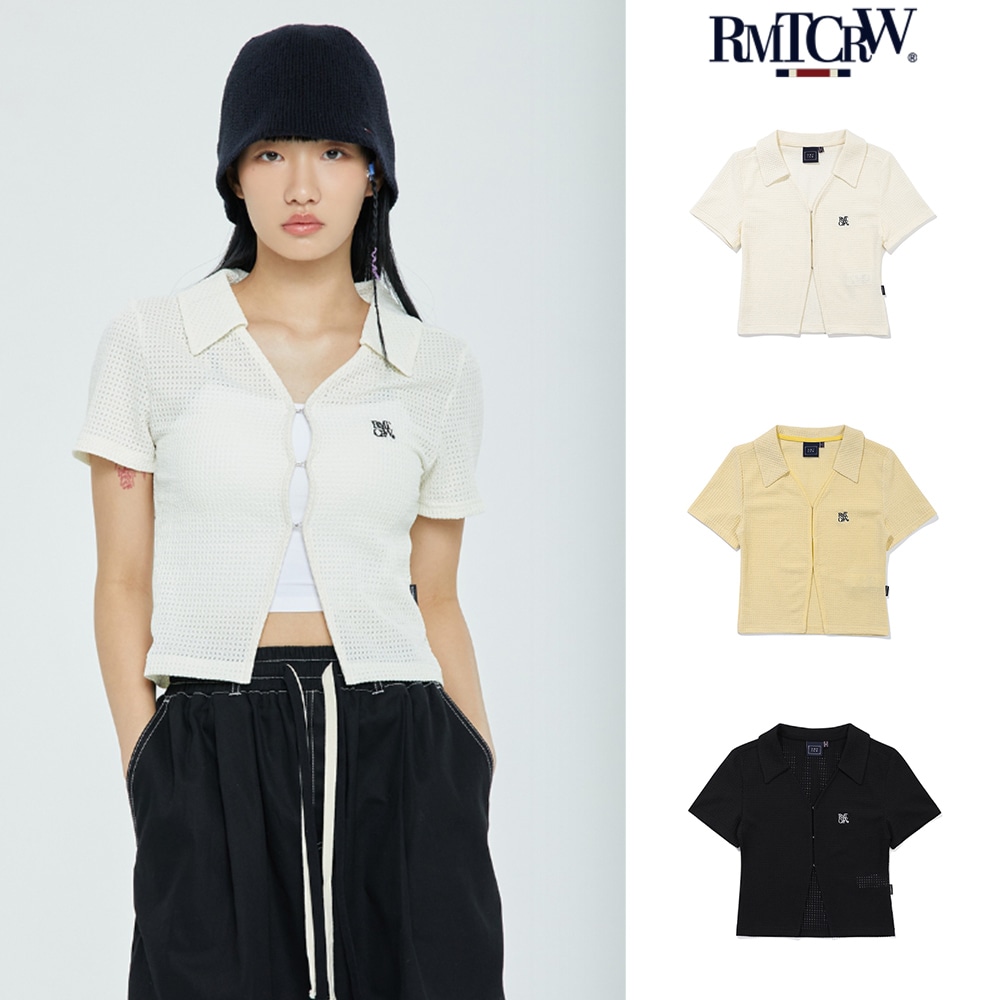 【ROMANTIC CROWN】OPEN COLLAR KNIT CARDIGAN