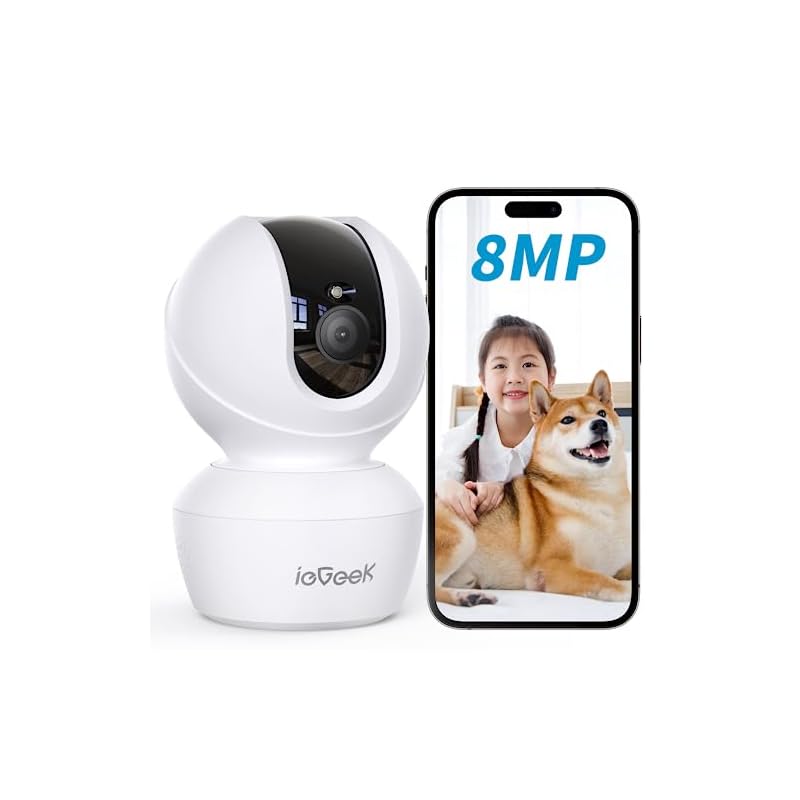 【5Gwifi対応最新800万画素バージョン】ieGeek ネットワークカメラ ペットカメラ人気ランキング 室内防犯 24時間録画見守り PTZ搭載首振り 自動追跡 2.4G/5Gwifi両方対応 25,744円