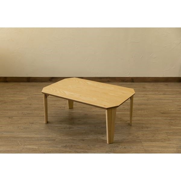 折りたたみテーブル/ローテーブル 幅75cm ナチュラル 木製脚付き Rosslea リビング ダイニング 7,998円