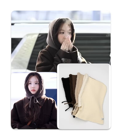 【TATIANA】Fur Trimming Hoodie Balaclava ★Twice ナヨン 着用 ☆TWICE ナヨン 着用！！【TATIANA】Fur Trimming Hoodie