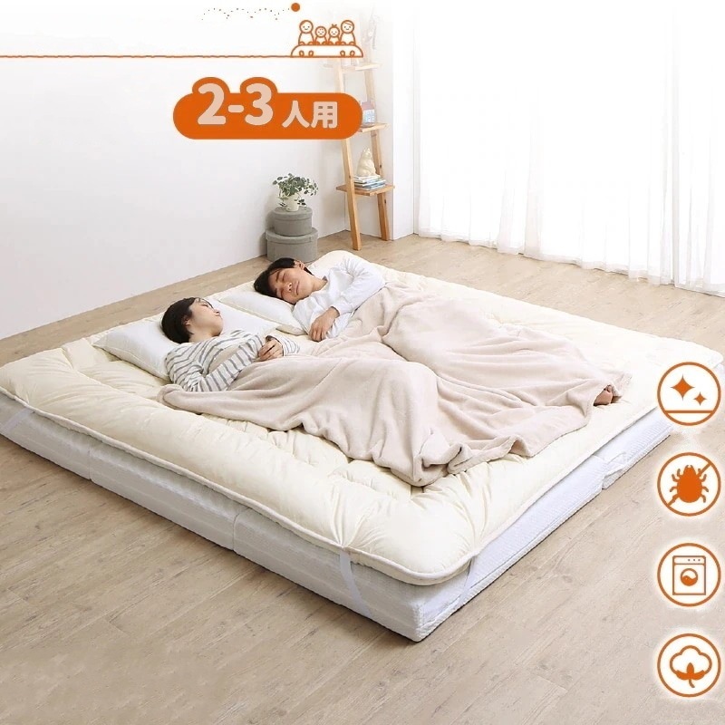 大型 敷き布団 200x200cm ファミリーマットレス敷布団　厚さ15cm