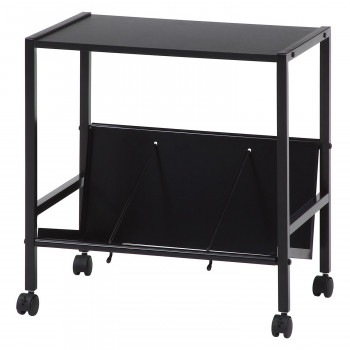 不二貿易　C/D:17611　ファイルワゴン1段　ブラック　TG-1 BK