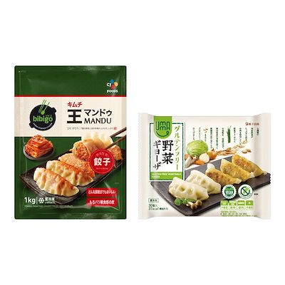 王マンドゥ（王餃子）キムチ1kgとUMAUMA野菜ギョーザ...のサムネイル
