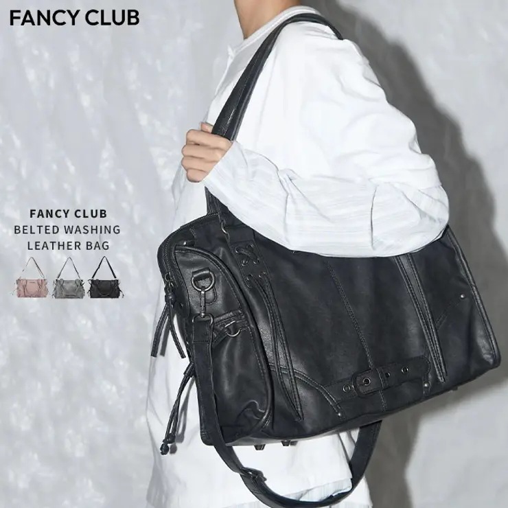 FANCY CLUB(ファンシークラブ)/BELTED WASHING LEATHER BAG