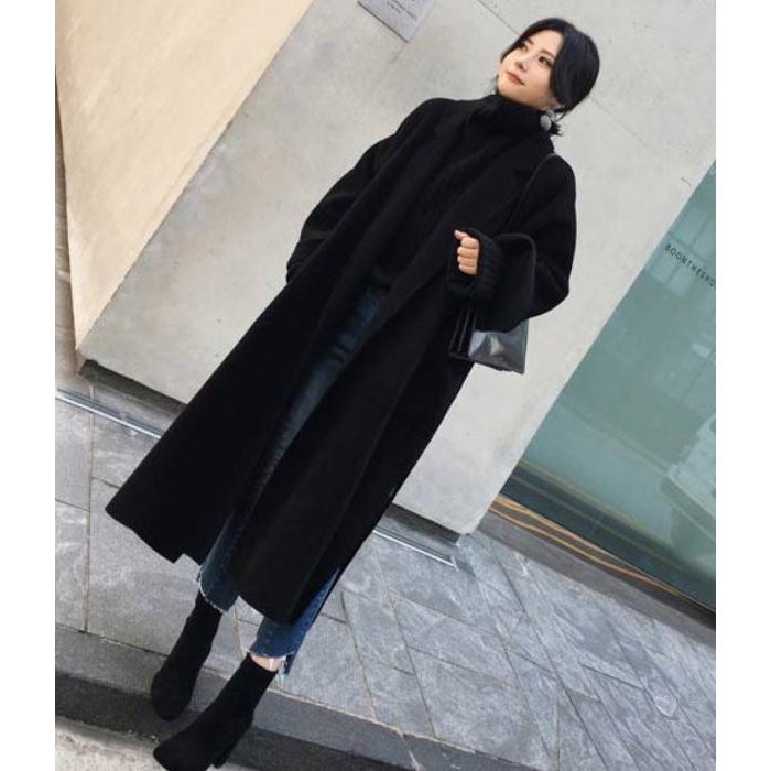 チェスターコート ロング 黒 ブラック おしゃれ かわいい