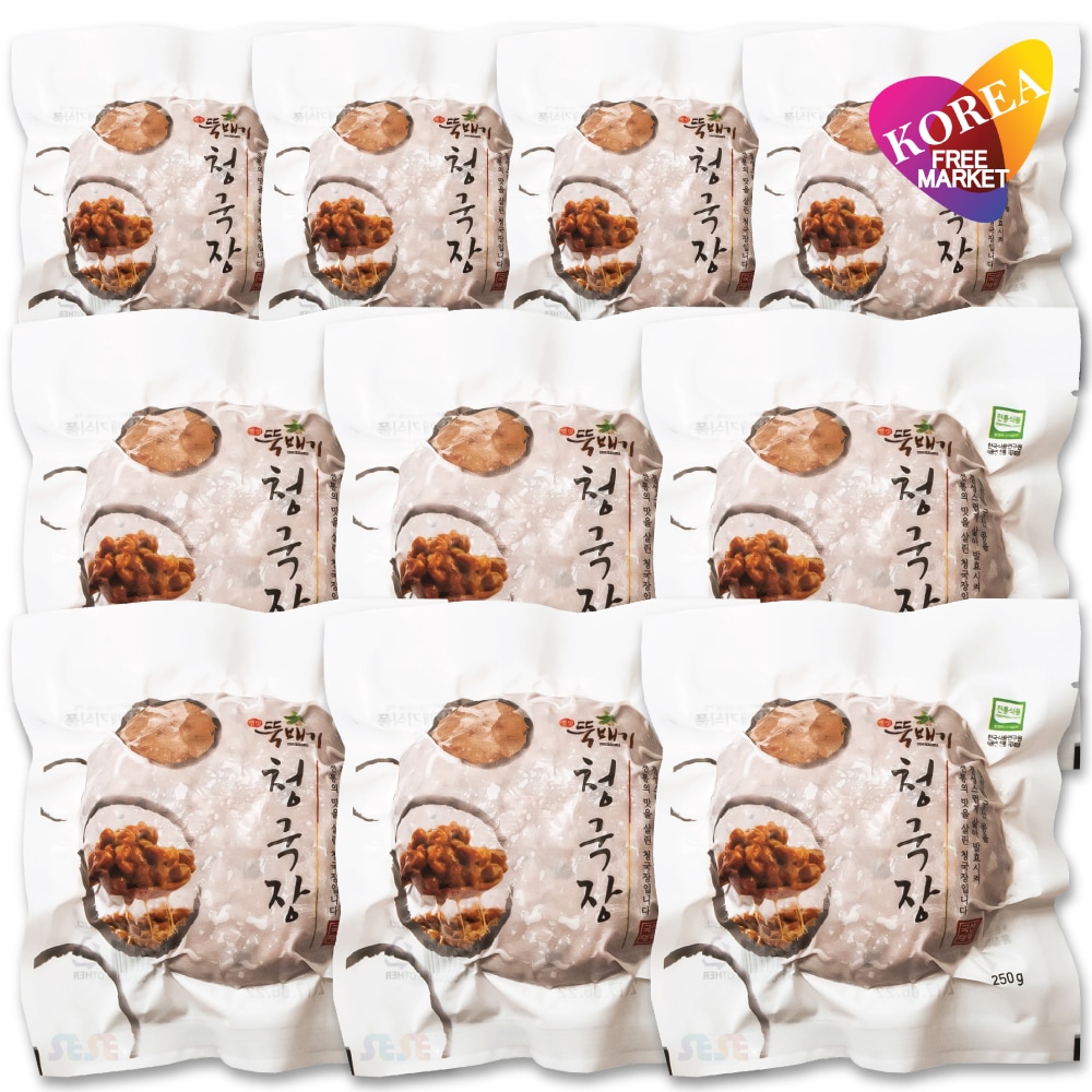 トッペギ 冷凍 チョングッジャン 250g 10個セット / 100%韓国産大豆！ 伝統の味 鍋用味噌 清麹醤 チゲ 韓国食品